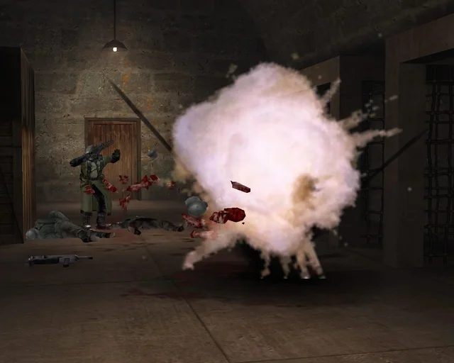 Official Return to Castle Wolfenstein native-game promotional screenshot; not browser gameplay